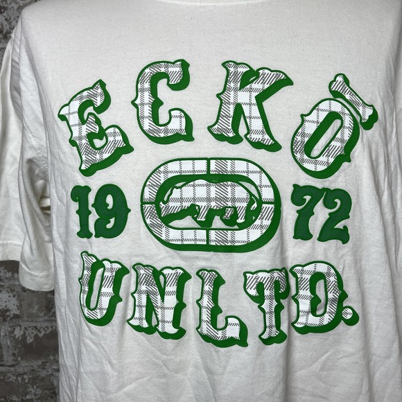 Ecko Unltd Shirt Mens XL White The Classic T-Shirt 1972 Graphic Rhino Streetwear - Picture 5 of 11